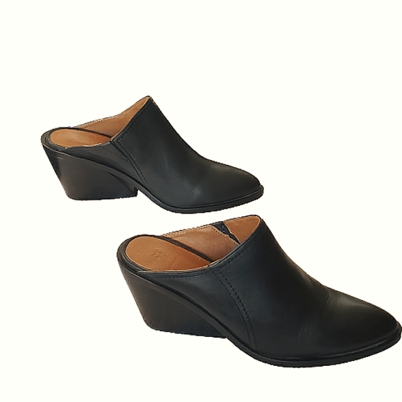 Frye Black Leather Mules - Picture 2 of 10
